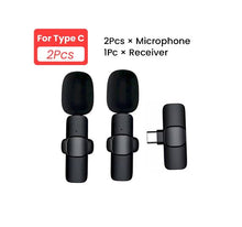 Cargar imagen en el visor de la galería, MICROFONO LAVALIER INALAMBRICO DUAL PORTATIL PARA ANDROID TIPO C