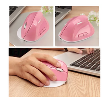 Cargar imagen en el visor de la galería, MOUSE VERTICAL ROSA RECARGABLE