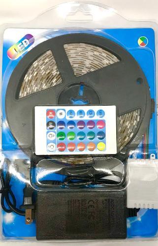 TIRA LED 5 METROS RGB GRUESA PRENDE COLOR BLANCO 5050R 17122