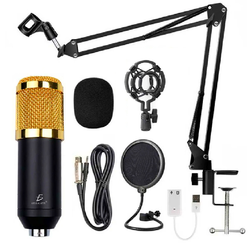 Kit Profesional Microfono Condensador Grabación Estudio ktv LEB