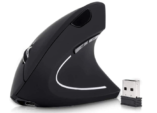 MOUSE ERGONOMICO VERTICAL RECARGABLE JS-Y5