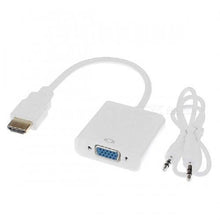 Cargar imagen en el visor de la galería, ADAPTADOR HDMI A VGA CON AUDIO BLANCO EN BOLSA wi.61 HB044
