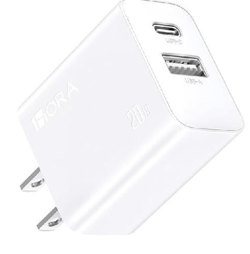 CUBO TIPO C Y USB 1 HORA GAR161 20W CARGA RAPIDA