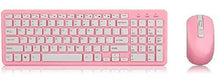 Cargar imagen en el visor de la galería, COMBO TECLADO Y MOUSE GKM520 VARIOS COLORES ROSA, AZUL, NEGRO Y BLANCO
