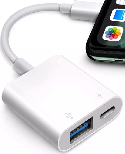 ADAPTADOR APPLE IPHONE OTG + CARGA XC04