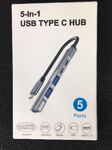 HUB TIPO C A 3 PUERTOS USB Y 2 TIPO C 5 EN 1 CM 14