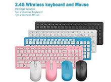 Cargar imagen en el visor de la galería, COMBO TECLADO Y MOUSE GKM520 VARIOS COLORES ROSA, AZUL, NEGRO Y BLANCO
