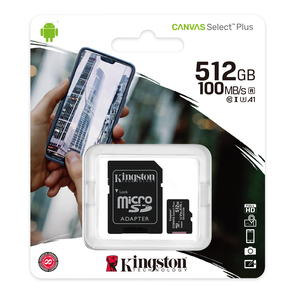 Memoria Micro Sd Kingston Canvas Select Plus 512gb Sdxc, V30, A1