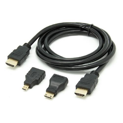 CABLE HDMI 3 IN 1  CON ADAPTADOR MINI Y MICRO HDMI 1.5 M