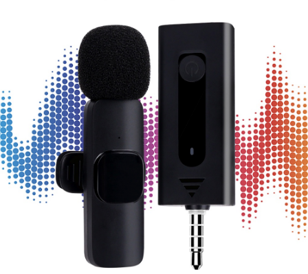 Micrófono Lavalier 3.5 sencillo Inalámbrico auxiliar plug and play distancia 20m