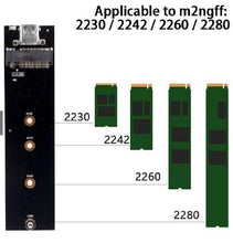 Cargar imagen en el visor de la galería, Case M . 2 NGFF Tipo-C 3.1 Aleación De Aluminio Móvil Caja De Disco Duro 5G Transmisión De Alta Velocidad SSD Sólido
