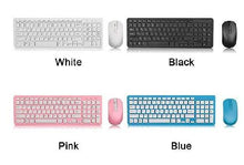 Cargar imagen en el visor de la galería, COMBO TECLADO Y MOUSE GKM520 VARIOS COLORES ROSA, AZUL, NEGRO Y BLANCO
