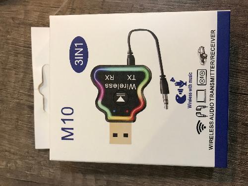 2in1 Inalámbrico Bluetooth USB m10 Receptor Transmisor de audio 3.5mm AUX Adaptador Para Tv