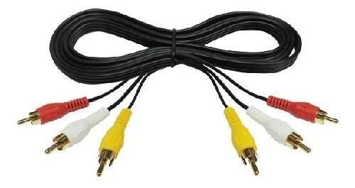 CABLE RCA A RCA VIDEO AUDIO 1.80 METROS AMARILLO ROJO Y BLANCO