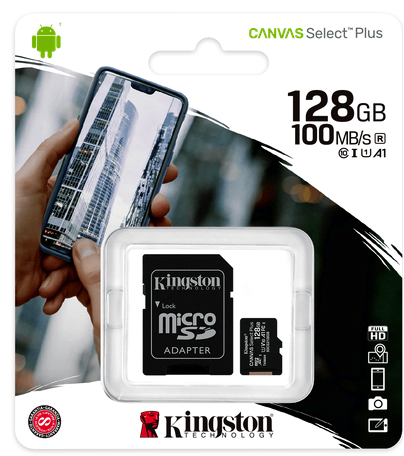 MEMORIA MICRO SD A 128 GB CLASE 10 kingston