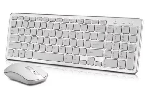 COMBO TECLADO Y MOUSE GKM520 VARIOS COLORES ROSA, AZUL, NEGRO Y BLANCO