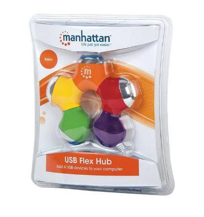 HUB MANHATAN 4 PUERTOS FLEXIBLE