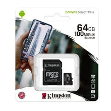 Cargar imagen en el visor de la galería, MEMORIA MICRO SD KINGSTON 64 GB CLASE 10
