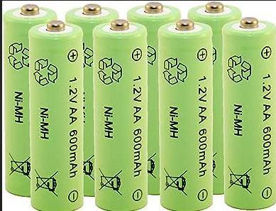 PAQUETE DE 4 PILAS RECARGABLES AAA 600 MHA CHEN