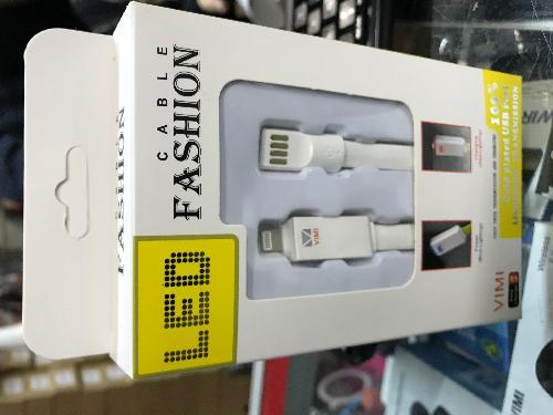 CABLE FASHION LED IPHONE LIGHTINING CARGA RAPIDA LUZ LED FL-03 vimi
