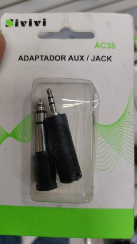 AC38   ADAPTADOR JACK/AUX 3.5 A 6MM Y 6MM A 3.5 SIVIVI