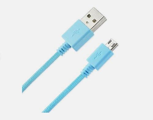 cable v8  a usb 3 metros tela varios colores  sjx-013