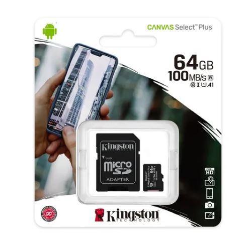 MEMORIA MICRO SD KINGSTON 64 GB CLASE 10