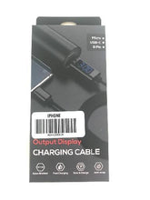 Cargar imagen en el visor de la galería, CABLE INTELIGENTE LIGTHINING IPHONE CON PANTALLA VOLTAJE Y AMP
