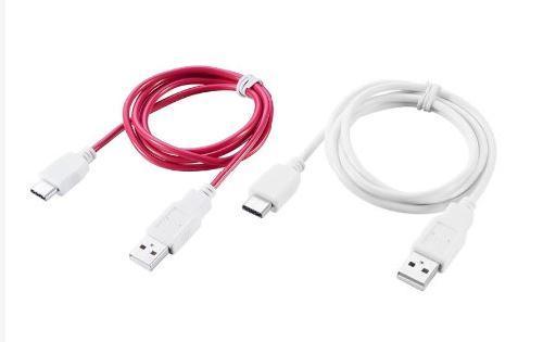 Cable Cargador Para Tableta Nabi DreamTab rojo 2m