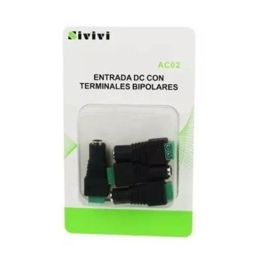TERMINAL PARA CABLE DE CAMARA DE SEGURIDADPAQUETE 4 PZAS AC02