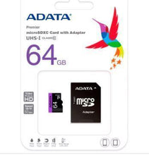 Cargar imagen en el visor de la galería, Memoria Micro Sd Adata UHS-I 64 GB clase 10
