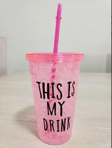 VASO HIDROGEL DRINK CON POPOTE