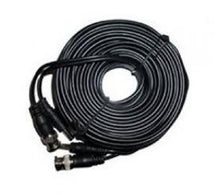 Cargar imagen en el visor de la galería, CABLE PROVISION ISR NEGRO PARA CAMARA DE SEGURIDAD CONECTORES BNC Y PLUG DE ENERGIA 20 MTS
