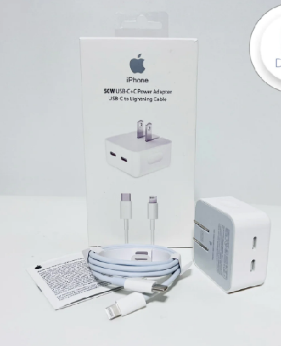 CARGADOR COMPLETO APPLE TIPO C DOS PUERTOS  35W