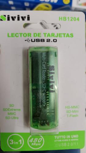 MULTI CARD READER USB HB1204 SIVIVI MULTILECTOR
