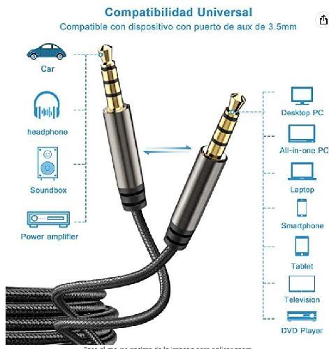 CABLE AUXILIAR 3.5MM A 3.5MM 90M 3 LINEAS PINES YPX-02