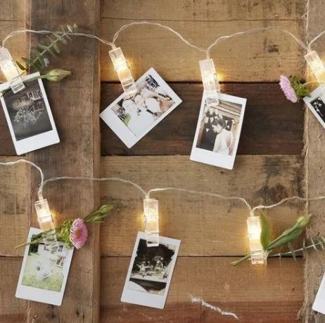 SERIES LED PINZAS CHICA BLANCO FOTO HOLDER