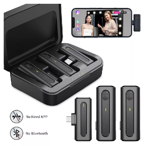 Micrófono de lujo Lavalier Solapa Inalámbrico Para Android Tipo C