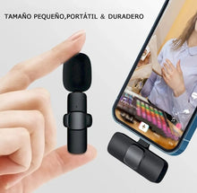Cargar imagen en el visor de la galería, MICROFONO LAVALIER INALAMBRICO SENCILLO PORTÁTIL PARA IPHONE
