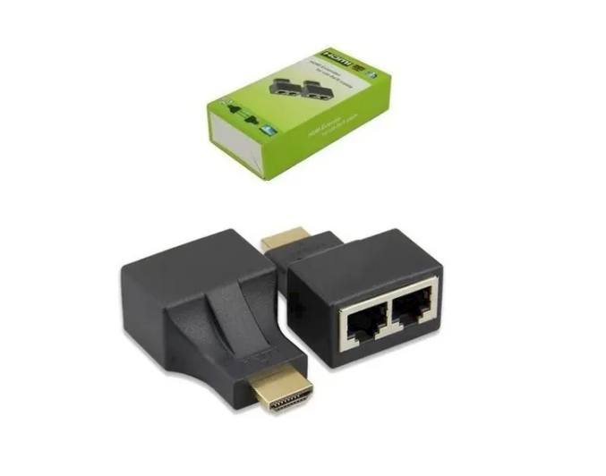 Adaptador Extensor Extensores Hdmi 30m Rj45 Utp