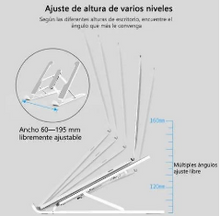 Cargar imagen en el visor de la galería, Soporte o Base para Lap Top plegable oficina o viaje
