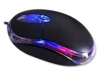 Mouse optico alambrico con luz