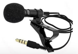 MICROFONO DE SOLAPA PARA PC O TELEFONO JACK 3.5MM LAVALIER