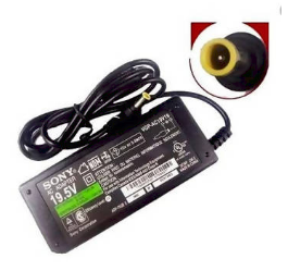 CARGADOR PARA LAPTOP SONY MINI 19.5V A 2.1 A PUNTA AMARILLA