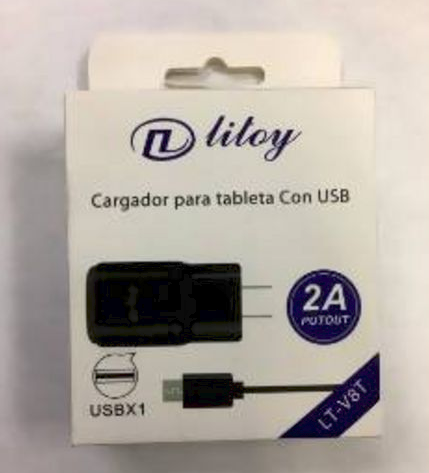 CARGADOR PARA TABLETA CON USB-V8 LITOY