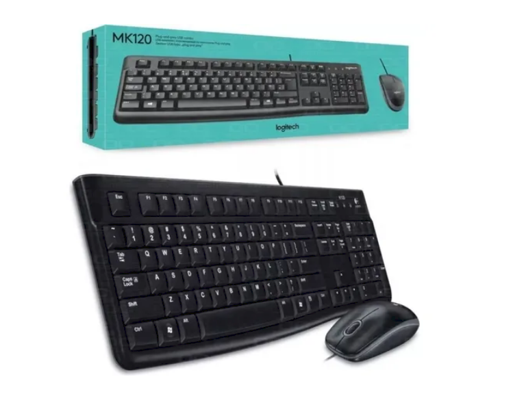 TECLADO Y MOUSE ALAMBRICO LOGITECH MK120