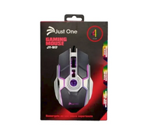 Cargar imagen en el visor de la galería, MOUSE GAMER JUST ONE JY517 CON LUZ
